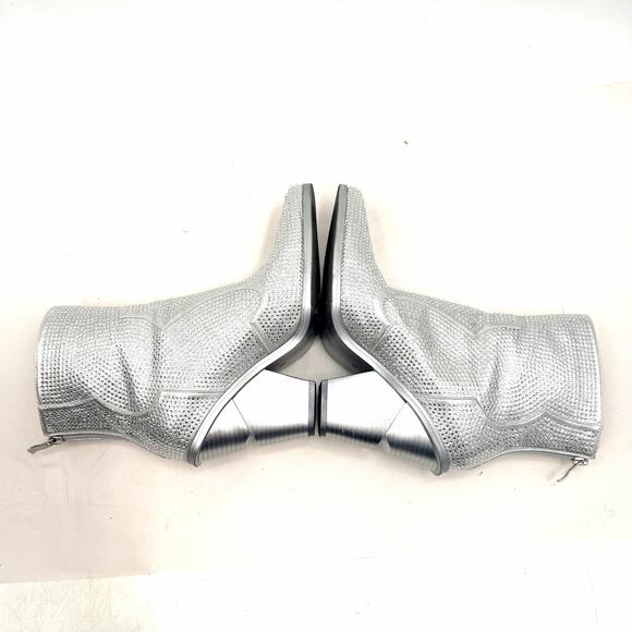 Azalea Wang Soulard Silver Rhinestone Bling Cowgirl Western Boots Womens 8.5 - Picture 6 of 12